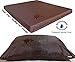 Dogbed4less DIY Pet Bed Pillow Brown Microsuede Duvet Cover and Waterproof Internal case for Dog at 40X35X4 Inch - Covers only