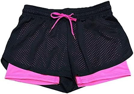 Women Quick Dry 2 in 1 Sports Yoga Gym Shorts Running Short Fitness Jogging