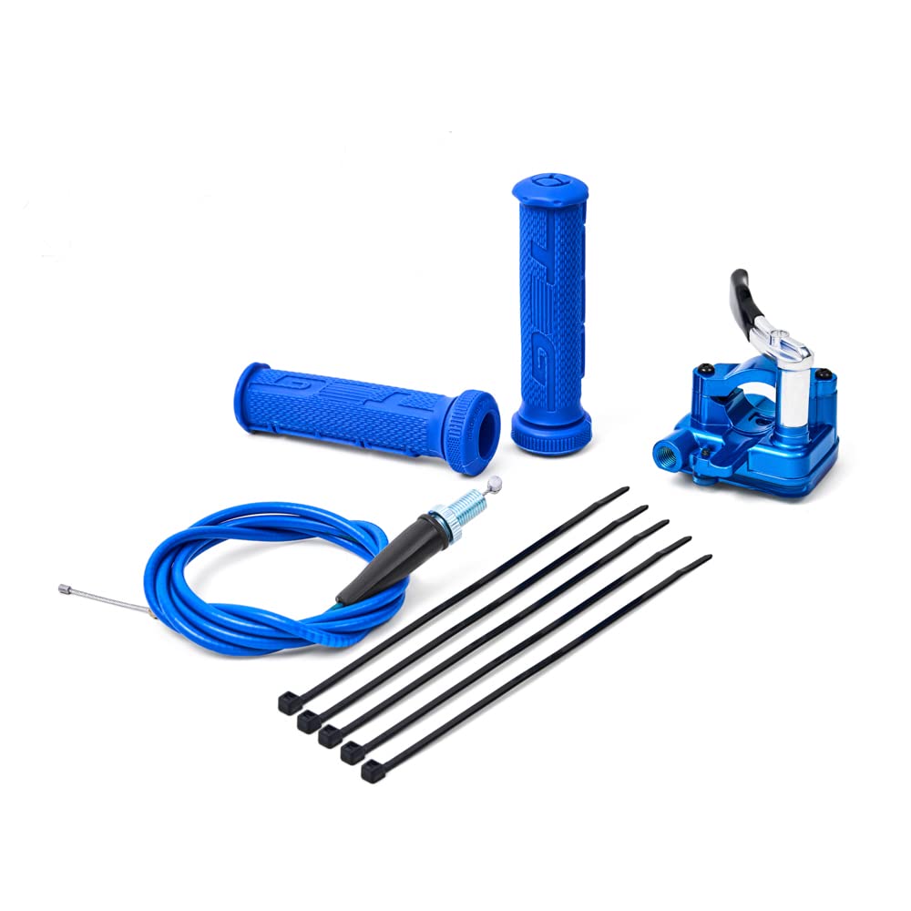 Photo 1 of PUCKY New 7/8'' 22mm Thumb Throttle Cable Accelerator Handle Assembly for 50cc 70cc 90cc 110cc 125cc 250cc ATV Quad Go Kart TaoTao Pit Bike (Blue)