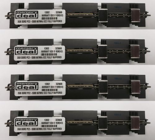 8GB ( 4 X 2 GB ) DDR2 PC2-5300F 667MHz CL5 ECC Fully Buffered FB-DIMM (240 PIN) 8 GB w/ Heatspreaders for Apple computers