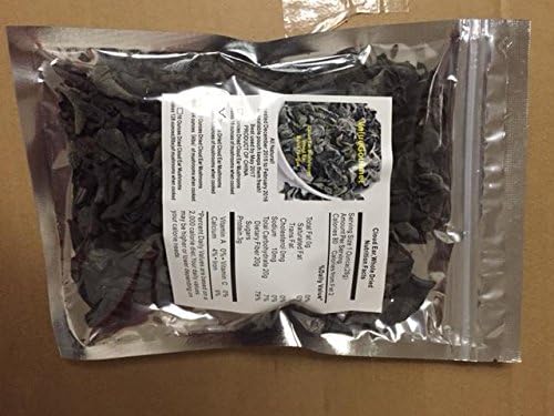 ValueGourmet 4 oz Cloud Ear Mushrooms (also called Wood Ear, Black Fungus, Auricularia polytricha) makes 32-40 oz when soaked