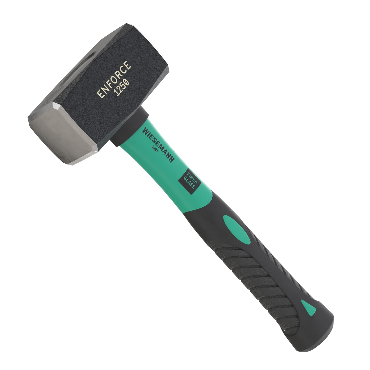 Club Hammer 1250 Grams with 2K fibreglass Handle from WIESEMANN 1893 | Enforce Series | Forged and Induction Hardened Hammer Head | 80546