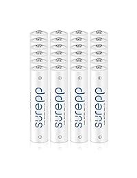 Surepp AAA - Pilas recargables Ni-MH de 1,2 V 1100 mAh con estuche de almacenamiento (24 unidades)