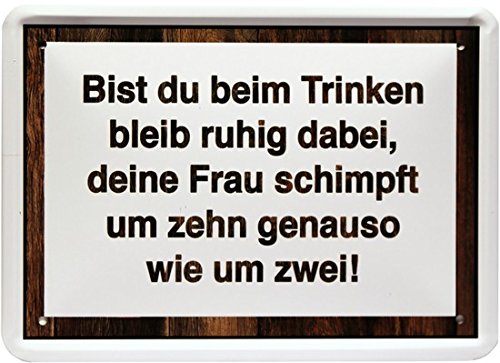 Blechschild mittel '15 x 21 cm Metal Sign You're Drink. funny humorous Quote MJ 204