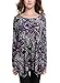 BAISHENGGT Women's Paisley Printed Handkerchief Hem Tunic Top X-Large Purple