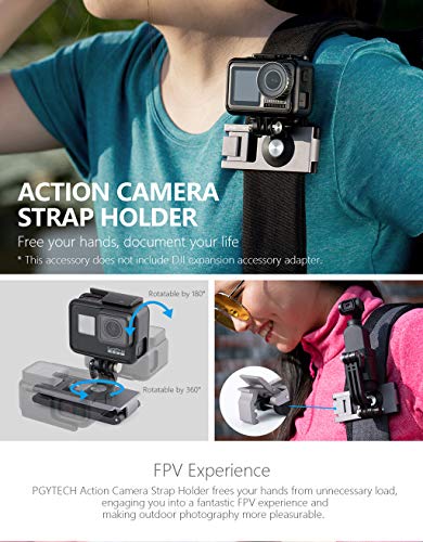 Sodoop 4 in 1 Video Shooting Accessories Set for DJI OSMO Action Camera, Portable Handheld Carrying Case Hard Bag Tripod Holder Strap Fixing Seat Silicone Protective Cover(Blue) Tripod Selfie Stick