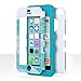 ULAK iPhone 5C Case, iPhone5C Case, Shockproof Hybrid Heavy Duty Dual Layer High Impact Protection Case Cover for Apple iPhone Apple iPhone 5C- Wave Clouds + Blue