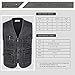 Eidlvais Men's Multi-Pockets Vest For Outdoors Travels Sports Black Size XL