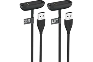 Dismau 2Pack Charger for Fitbit Inspire 2 & Ace 3 Charging Cable Replacement Fitbit Charger for Inspire 2 Ace 3 USB Charging Cable Dock Stand [3.3ft]