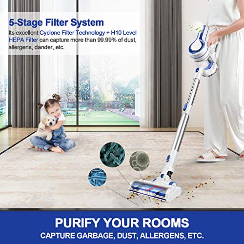 APOSEN Cordless Vacuum 4 in 1 Powerful Suction Stick Handheld