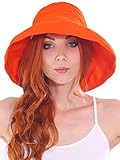 AshopZ Women's Cotton Foldable Summer Sun Hat w/ Bow