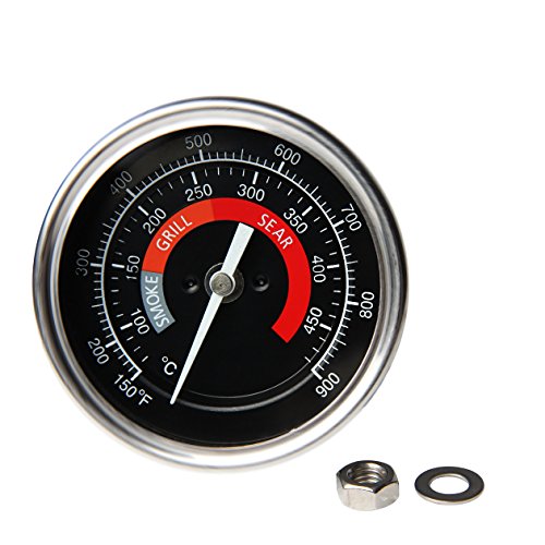 Dracarys 3.3" Grill Thermometer 150-900°F BBQ Grill Kamado Joe Temperature Gauge Waterproof Stainless Steel Cooking Thermometer Oven Wood Stove Accessories Tool Fits for K Joe and Other Smoker (black) - Thumbnail 6
