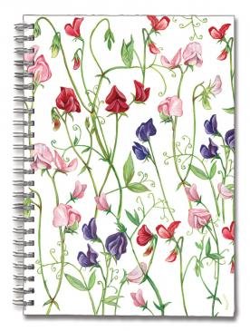 Padblocks A5 Wirobound Notebook - Sweet Peas