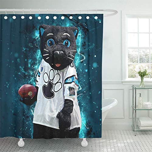 Ladble Decor Shower Curtain Set With Hooks Sir Purr Mascot