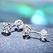 J.Rosée Classic Sterling Silver High Polished Round Cut 6 Prong Cubic Zirconia Stud Earrings Black Friday Jewelry Gifts