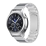 LDFAS Gear S3 Band Quick Release Stainless Steel Metal Link Bracelet Strap for Samsung Gear S3 Frontier / Classic (22mm Smart Watch Band) - Silver