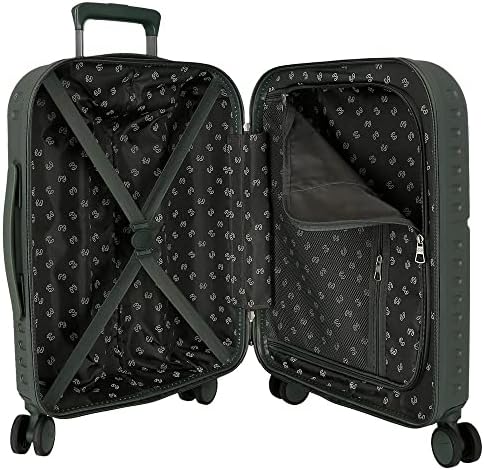 Accent Green Valigia da cabina 40x55x20 cm ABS rigido Chiusura TSA integrata 37L 3,22 kg 4 doppie ruote Bagaglio a mano