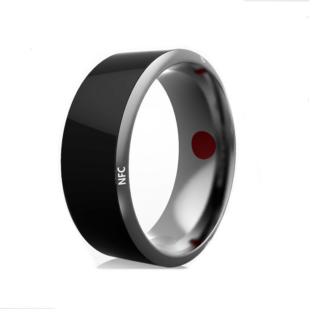 Efanr Smart Ring Universal Waterproof NFC IOS Android Windows Cellphone Magic Smart Ring NO Charging Battery for Quick Bondless Connection for iPhone and All Android Windows Phones (9#)