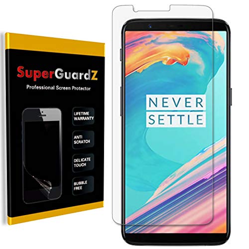 [8-Pack] for OnePlus 5T Screen Protector, SuperGuardZ, Ultra Clear, Anti-Scratch, Anti-Bubble [Lifetime Replacement]
