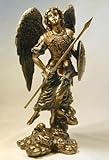 ARCHANGEL SAINT RAPHAEL SCULPTURE Real Bronze Powder Cast Statue