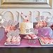 48PCS Double Sided Pink Elephant Cupcake Toppers It Is A Girl Pink Elephant Baby Shower Decoration for Girl Cupcake Picks Birthday Party Supplies