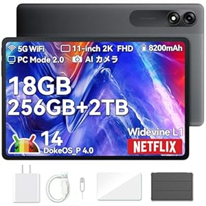 Blackview Tab9WiFi タブレット11インチ 18GB+256GB+2TB拡張