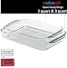 2PC Basics 2 & 3 Quart Value Plus Pack Glass Oblong Baking Dishes - Lasagna Pan Oven & Microwave Safe - Bundled with Cloth