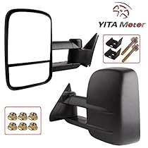 YITAMOTOR 15764760 for 88-98 Chevy GMC Suburban C K1500 2500 3500 Power Tow Telescoping Towing Mirrors Pair Set RH&LH