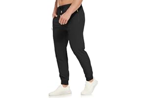 SPOSULEI Mens Joggers Lightweight Athletic Hiking Pants Quick Dry Running Track Gym Sweatpants with Zipper Pockets