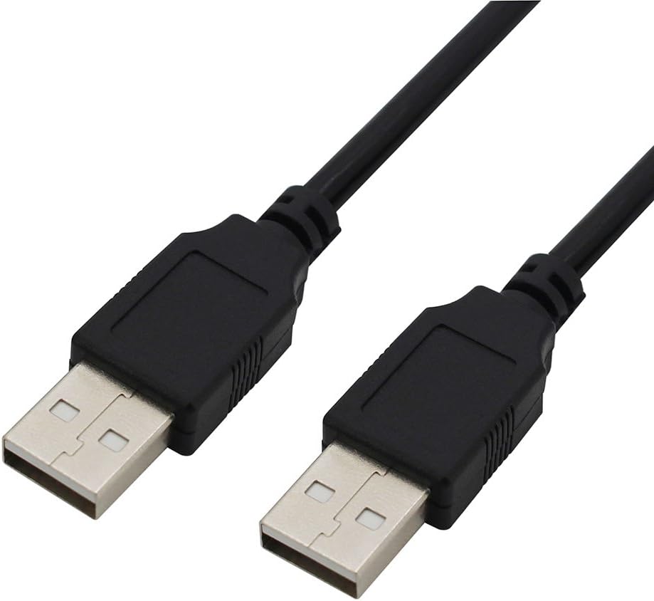 USB Cable Male to Male 8M, KeerSen USB 2.0 A Male to A Male Data Transfer Cable Cord for Hard Drive Enclosures, Printers, Modems, Cameras and Other USB peripherals (Black)