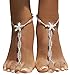 Bellady 2Pcs Pearl Ankle Chain Barefoot Sandals with Starfish Beach Wedding Foot Jewelry