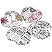 BMC 4pc Womens Heart Shaped Flower Design Compact Pocket Mirror Set