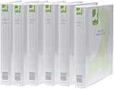 Q-Connect Presentation 25mm 2D Ring Binder A4 White Pack of 6 KF72645 view 1