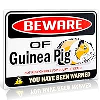 Bigtime Signs Beware of Guinea Pig Warning Sign - 9 inch x 12 inch - Danger Sign Funny Gag Gifts for Window, Office, Bedroom Decor, lockers - Corrugated Plastic for Indoor or Outdoor Use