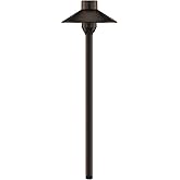 East Grove Home Amped Landscape Lighting Cone 12V Path and Area Light with G4 Socket in Bronze Powder Coated Aluminum