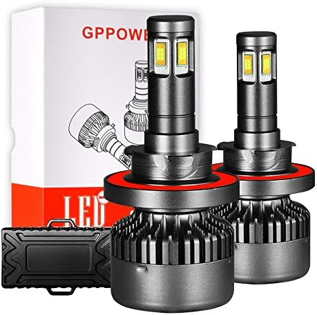 GPPOWER Car LED Headlight Bulbs 4 Side CSP H13 9008 ALL IN ONE Conversion KIT 100W 12000LM 6000K White warranty 2year (H13/9008)