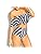 Kollmert Women Off Shoulder Ruffles Striped Bikini Set