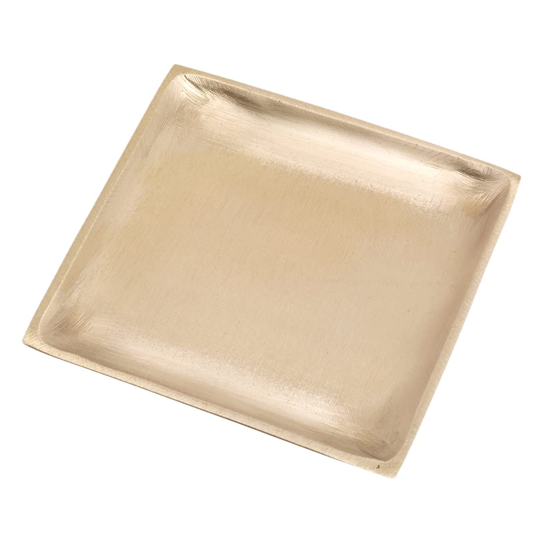 NKlaus plate square 8x8 cm solid brass gold saucer decoration candles lanterns pillar candles christening wedding communion 10529