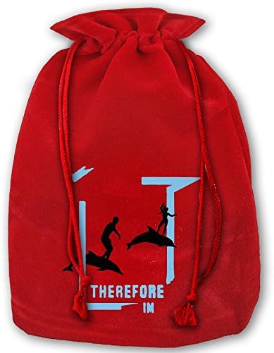 I Swim Therefore IM Swimming Pool Christmas Drawstring Storage Bag Personalize Bunched Bag Gift Candy Pockets Bag Pouch Tote Xmas