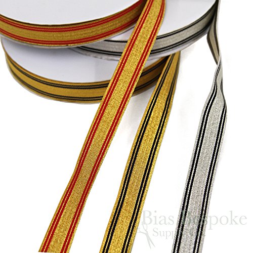 5 Yards of EGAN Gold and Navy Double-Stripe Bullion Braid Trim
