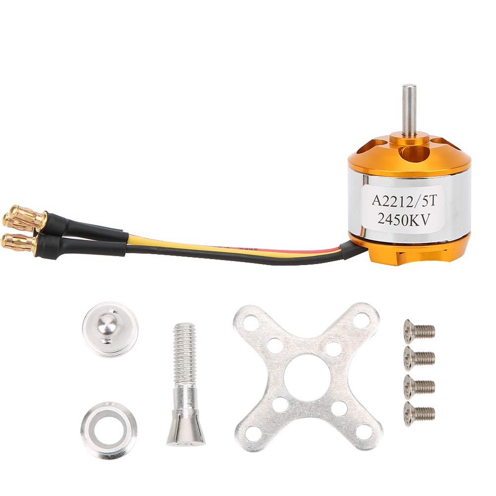 RC Brushless Motor, Outrunner Brushless Motor Replacement Part for RC Quadcopter Drone Airplane(2450KV)