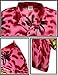 La Leela Men's Hibiscus Palm Tree Aloha Hawaiian Short Sleeves Button Down Hawaiian Shirt