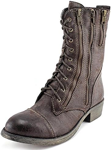 Rbls Women's Lorena Combat Boot, Brown, 8 M US