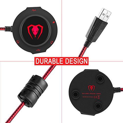 Micolindun External Sound Card USB Hubs Audio Adapter to USB Port & 3.5mm Audio & Micro Jack for PC Laptop. Plug and Play (Red)