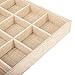 AUTOARK Sackcloth Stackable 24 Grid Jewelry Tray Showcase Display Organizer,AJ-002
