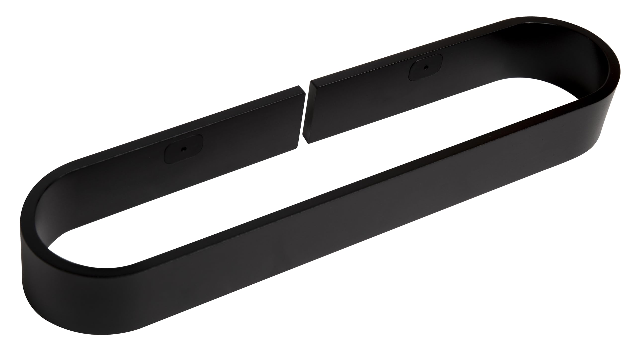 Croydex Telesto Bathroom Storage - Black Matt Aluminium & ABS Towel Rail Accessory, Ideal for Hospitality Travel & Residential Settings, Simple Installation, 25CM, Fixings Included