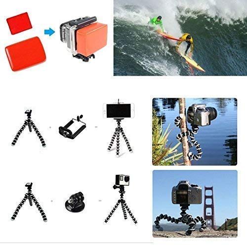 SmilePowo 42-in-1 Accessory Kit for GoPro Hero5 Black, Hero5 Session, Hero 4 Silver Black, Hero Session, Accessory Bundle Set for GoPro Hero3+ 3 2 1, SJ Cam Xiaomi