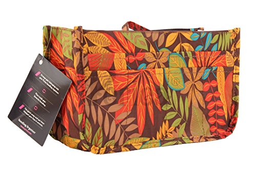 Periea Handbag Organiser - Daisy - 11 Different Colors Available in Small, Medium or Large â€¦ (Small, Orange Leaves)