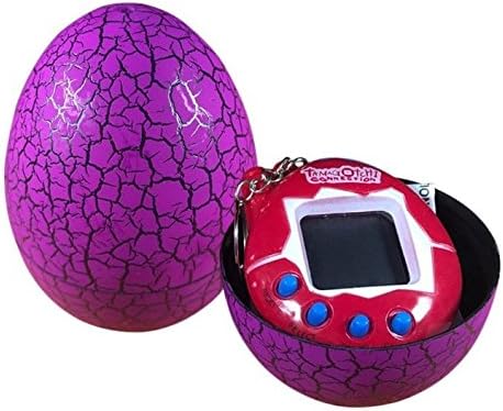Oriental eLife Multi-color Cartoon Dinosaur Egg Mini Hand-hold, Keychain Nostalgic Tiny Digital Virtual Pet Electronic Game, Gifts Toy For kids For Christmas &amp; Birthday (Purple)