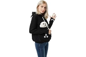 Felyong Unisex Pet Carrier Hoodie Cat Dog Pouch Holder Sweatshirt Shirt Top